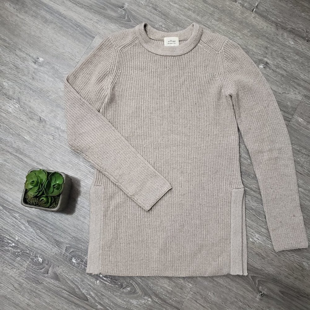 Wilfred Aritzia Wool Tunic Sweater Herringbone S